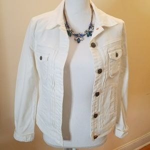 Jcrew white denim jacket
